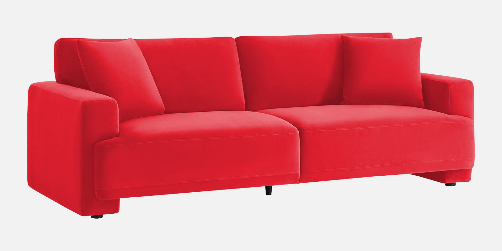Kosta Velvet 3 Seater Sofa In Ox Blood Maroon Colour - Febonic Living