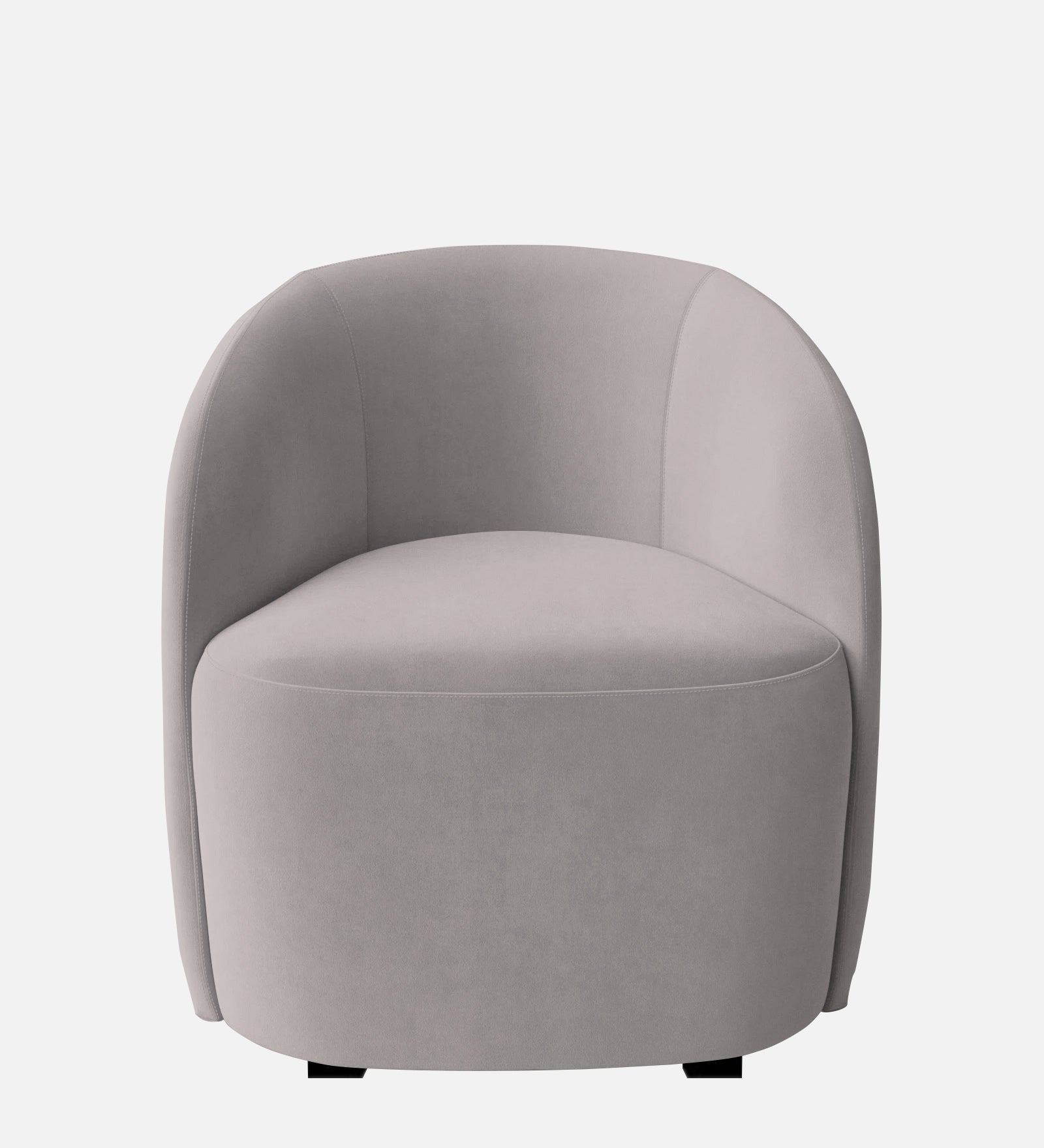Lucky Velvet Wing Chair In Pearl Grey Colour - Febonic Living