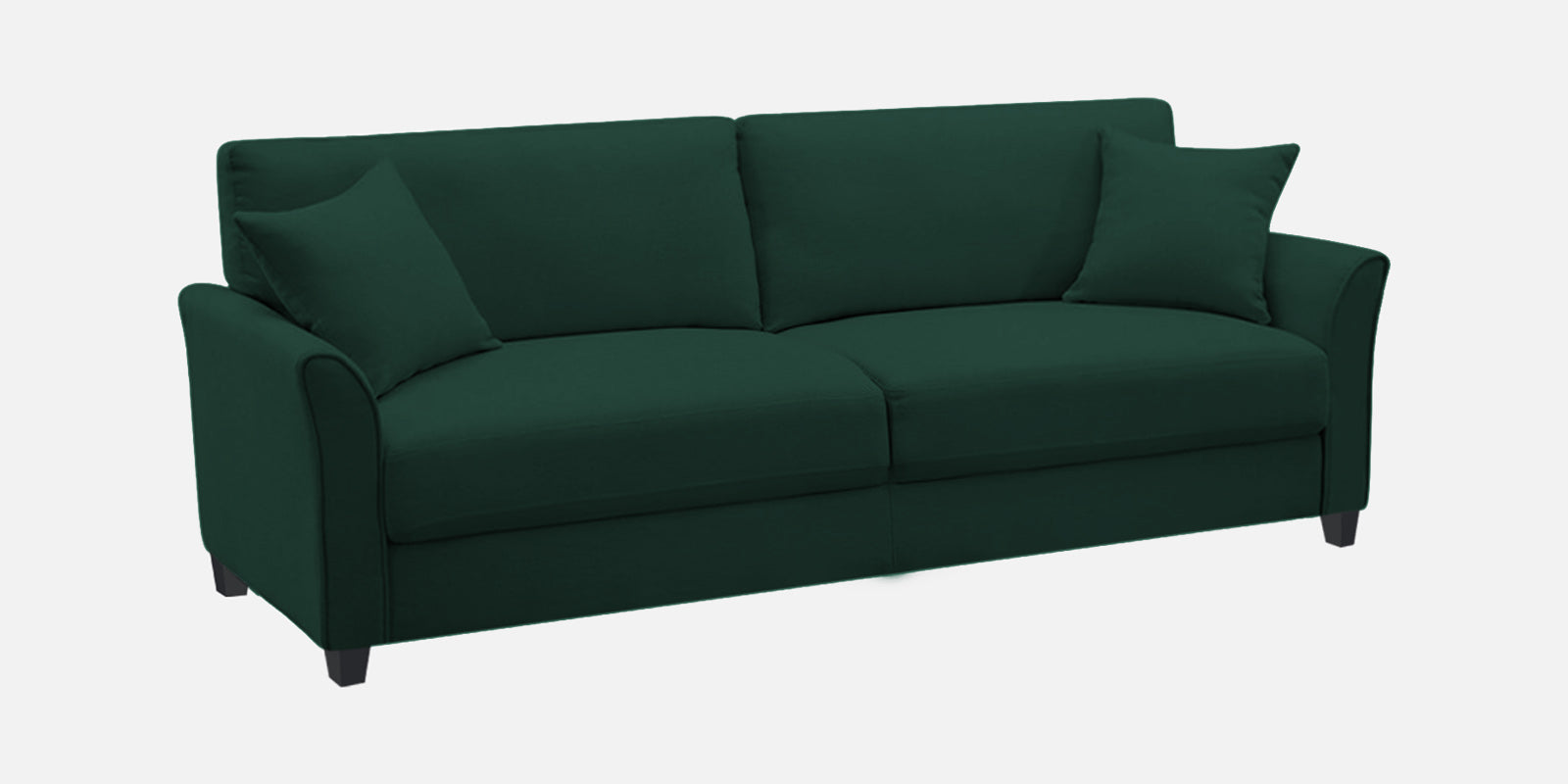 Daroo Velvet 3 Seater Sofa In Forest Green Colour - Febonic Living