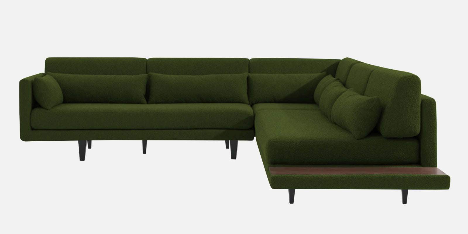 Malta Fabric 6 Seater LHS Corner Sofa In Olive Green Colour - Febonic Living