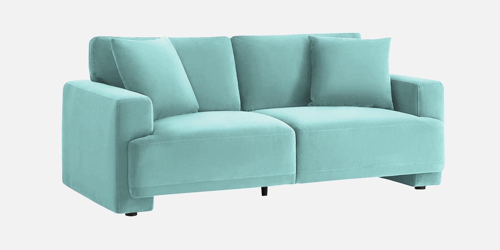 Kosta Velvet 2 Seater Sofa In Barmunda Aqua Colour - Febonic Living