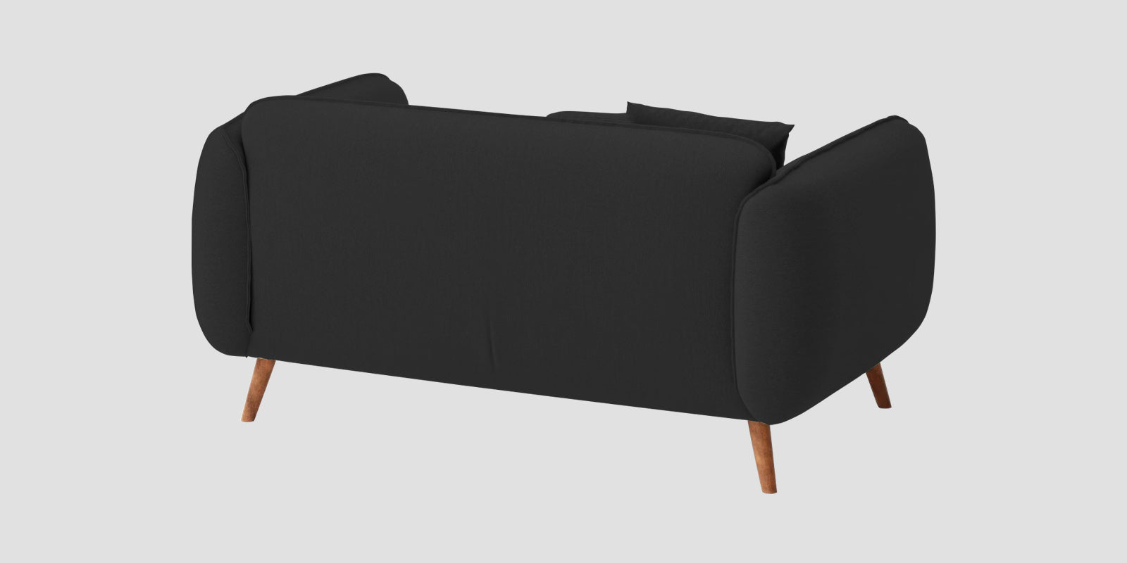 Zia Fabric 2 Seater Sofa In Bitter Black Colour - Febonic Living