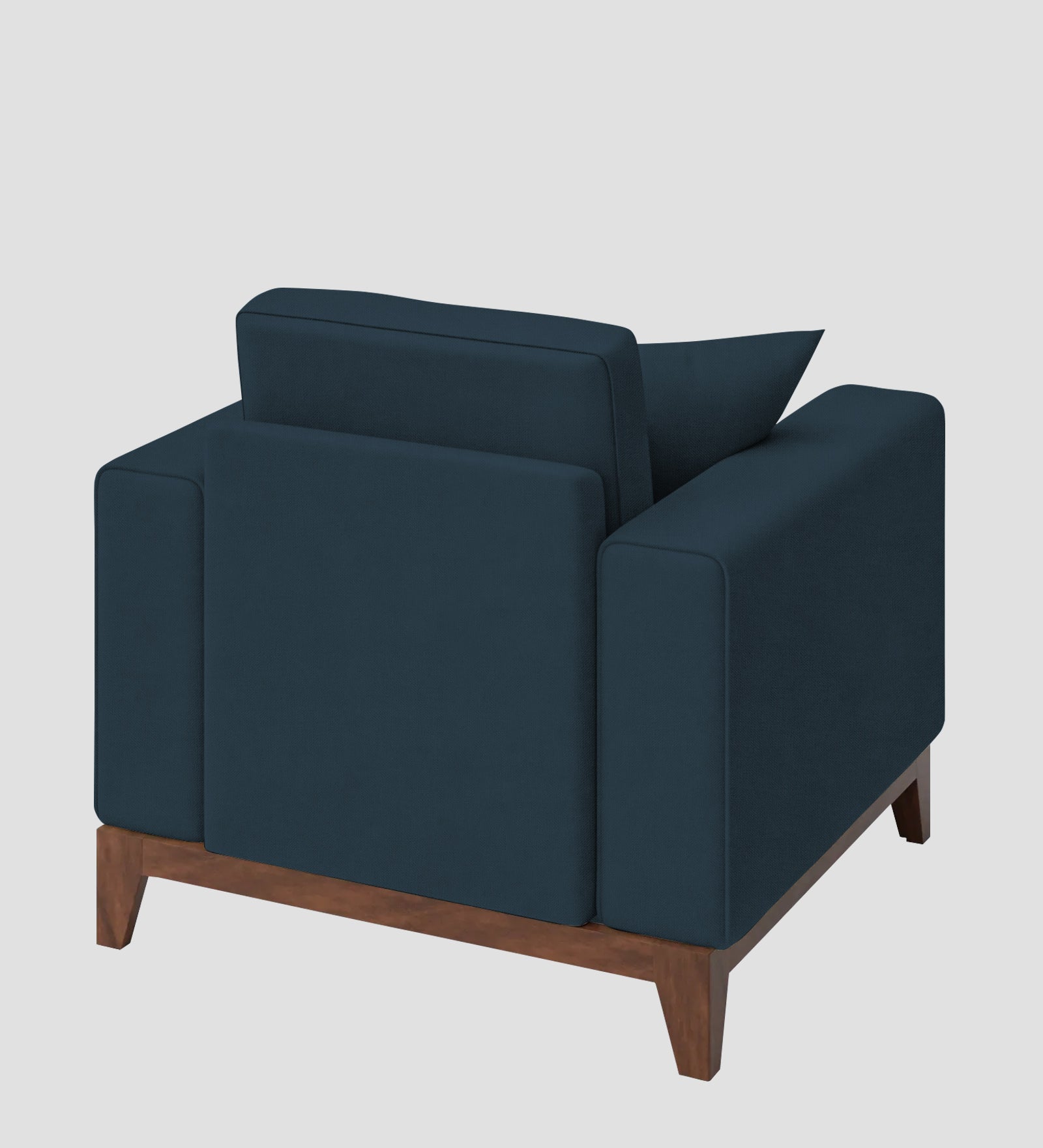 Luca Fabric 1 Seater Sofa In Cool Blue Colour - Febonic Living
