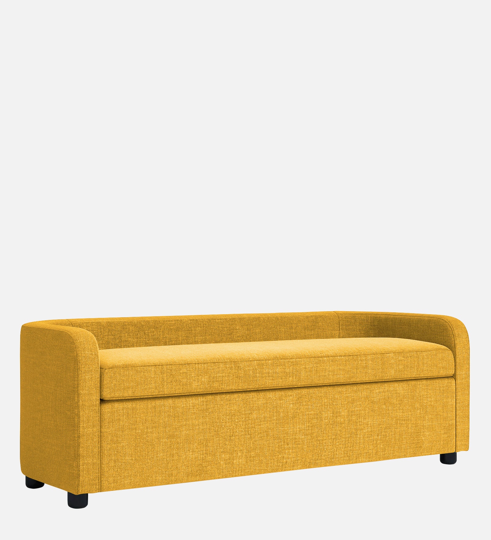 Cooper Fabric Storage Bench In Bold Yellow Colour - Febonic Living