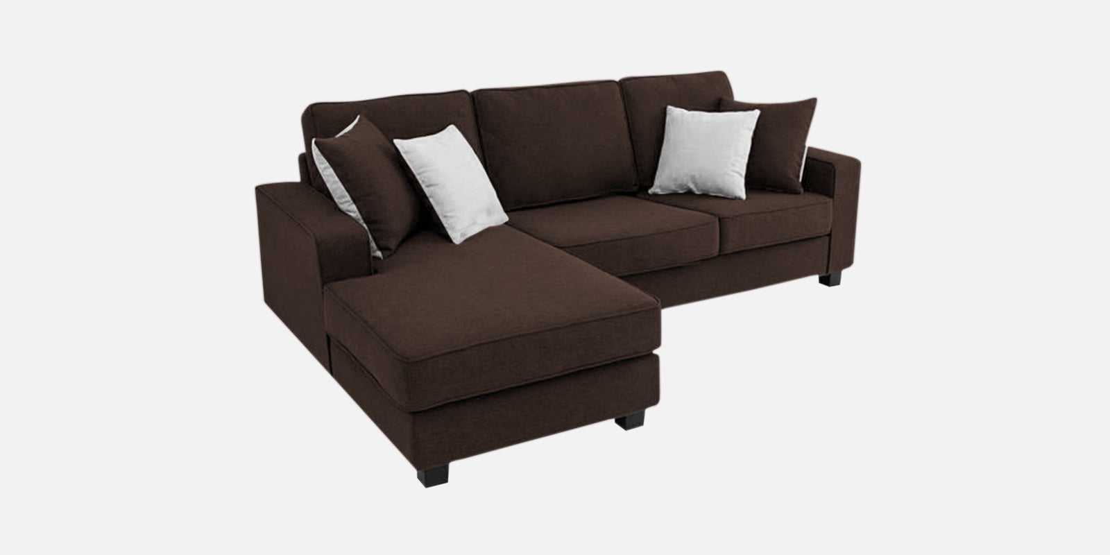 Ladybug Fabric RHS Sectional Sofa (2+Lounger) In Coffee Brown Colour - Febonic Living