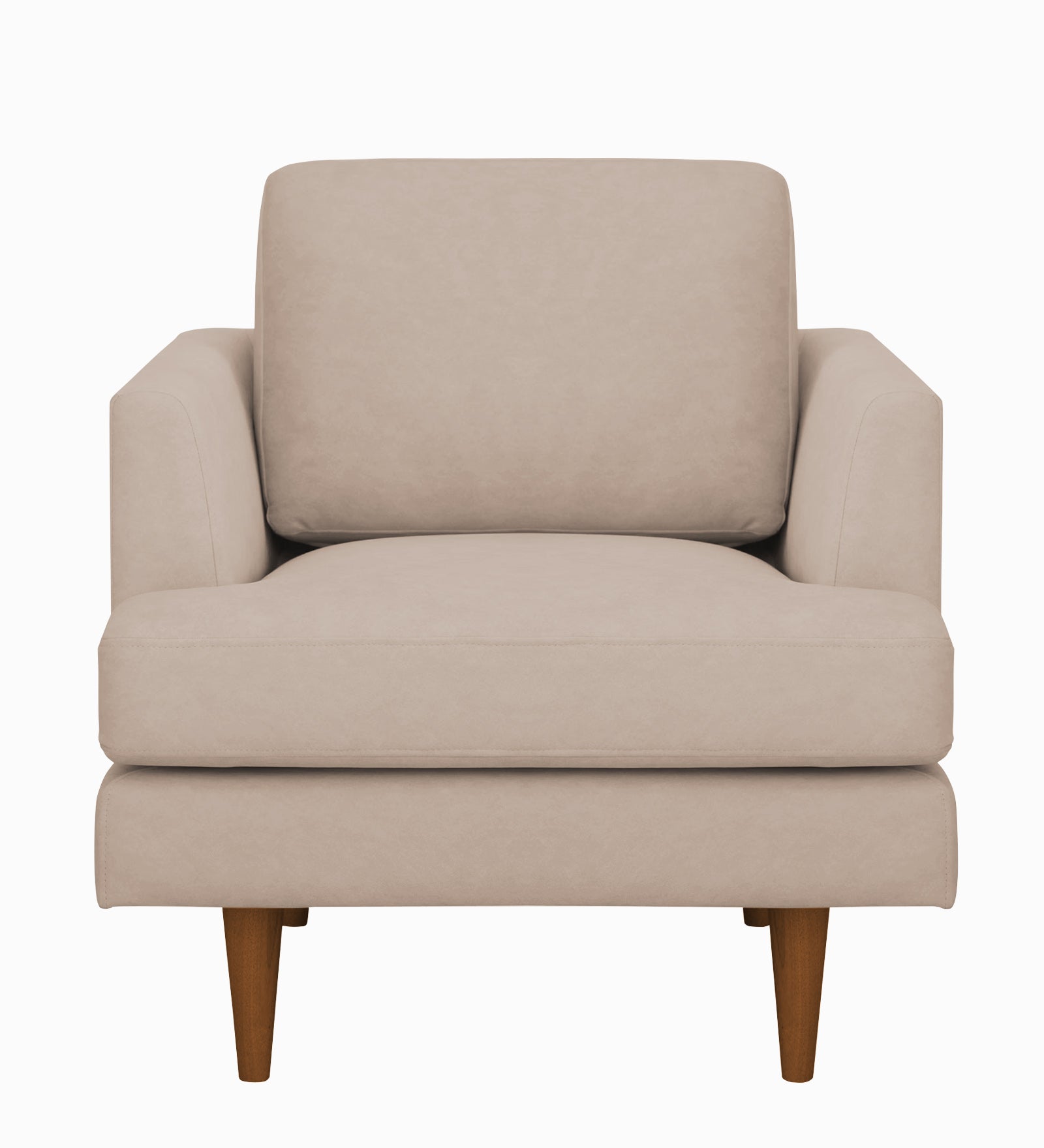 Motra Velvet 1 Seater Sofa In Camel Beige Colour - Febonic Living