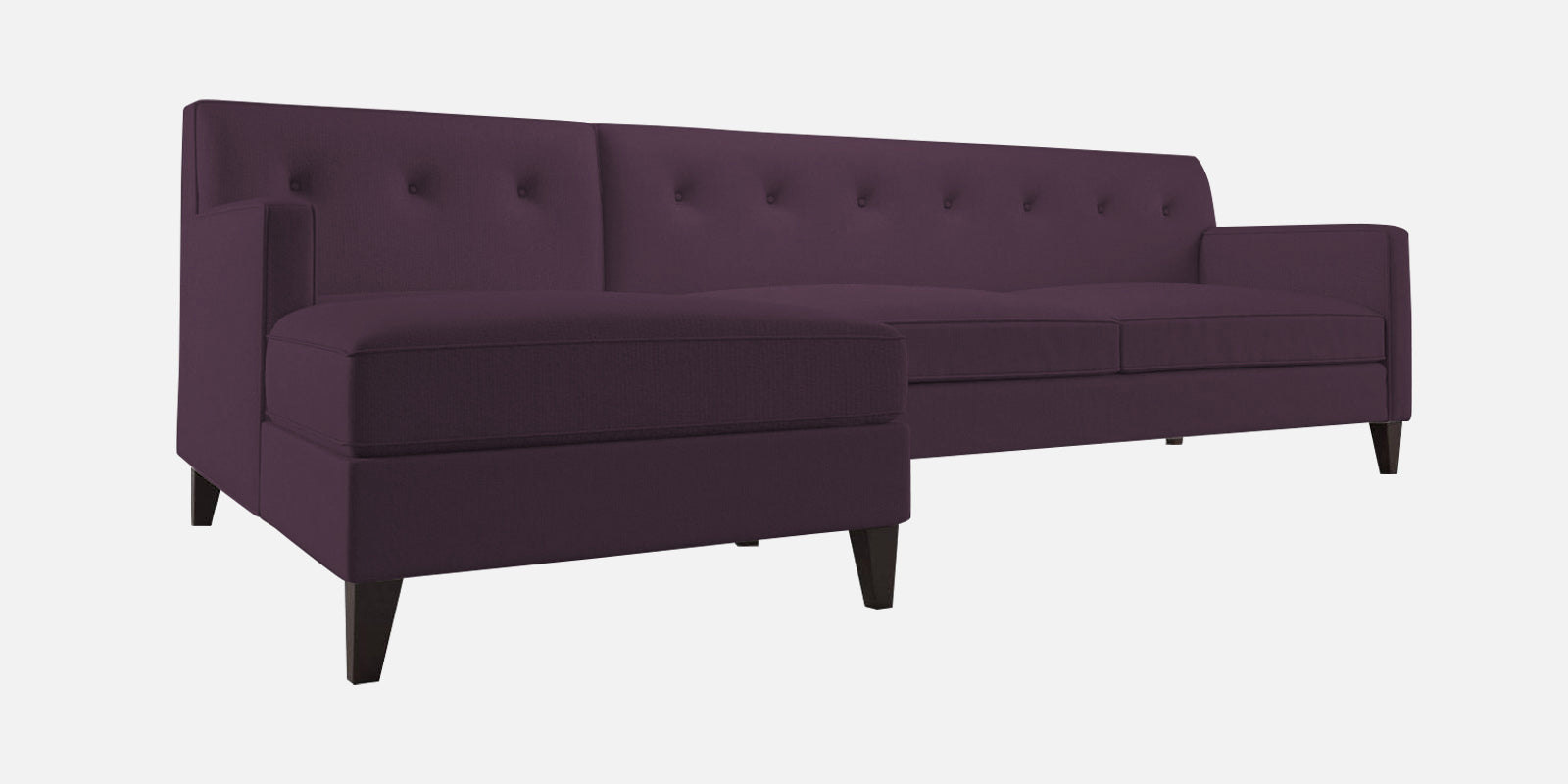 Miller Fabric RHS Sectional Sofa (3+Lounger) In Greek Purple Colour - Febonic Living
