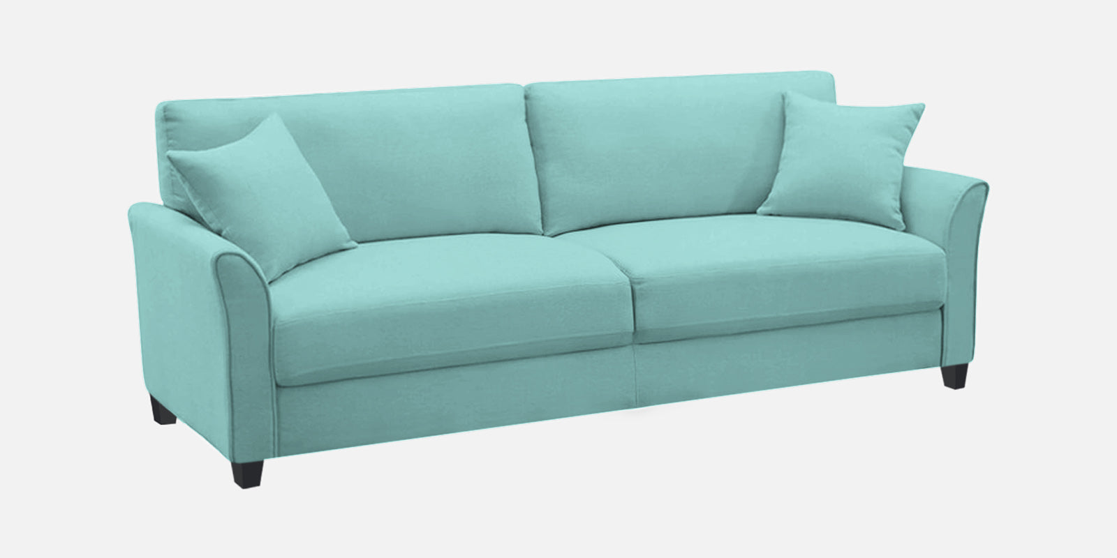 Daroo Velvet 3 Seater Sofa In Barmunda Aqua Colour - Febonic Living