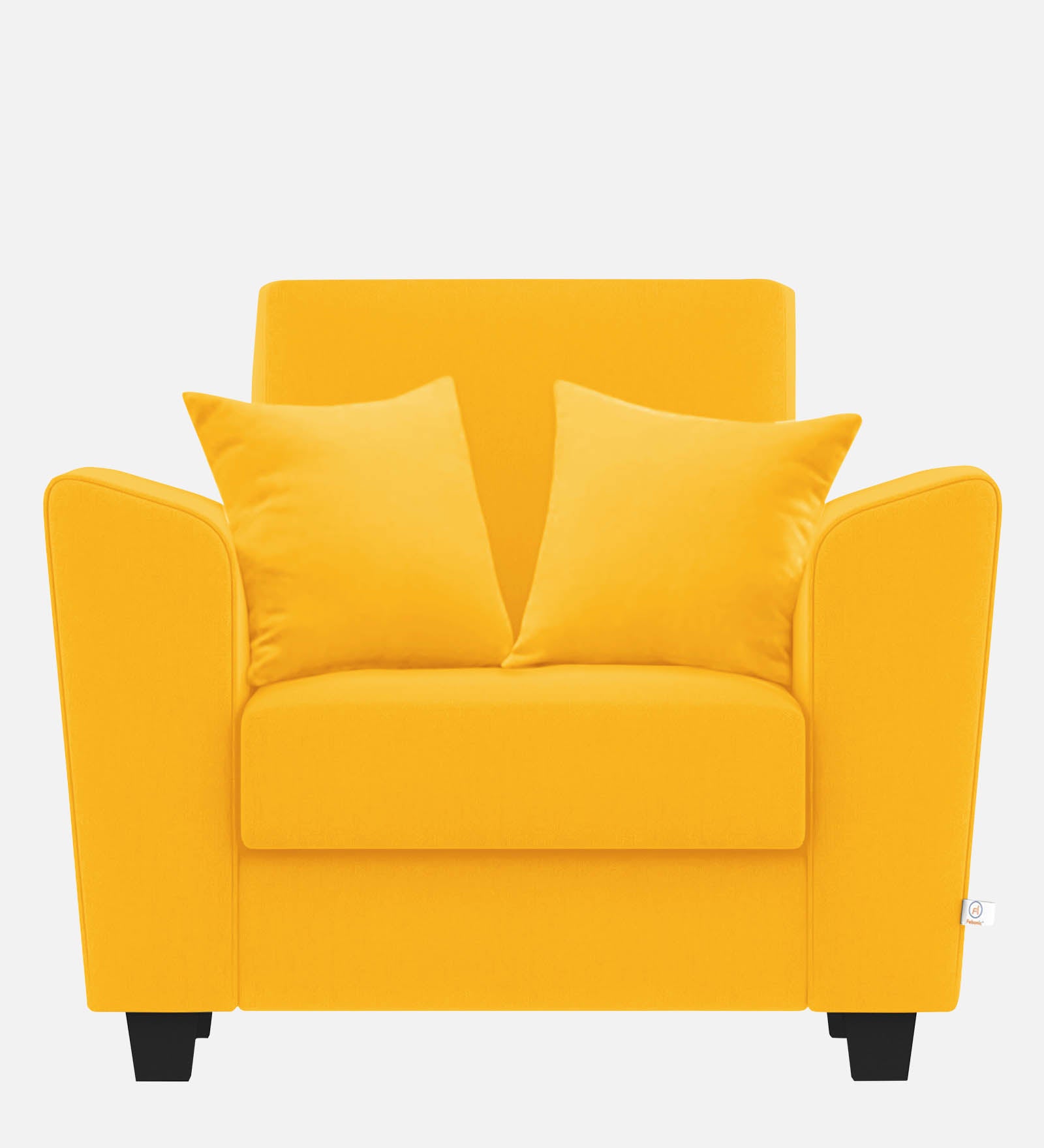 Daku Fabric 1 Seater Sofa In Bold yellow Colour - Febonic Living