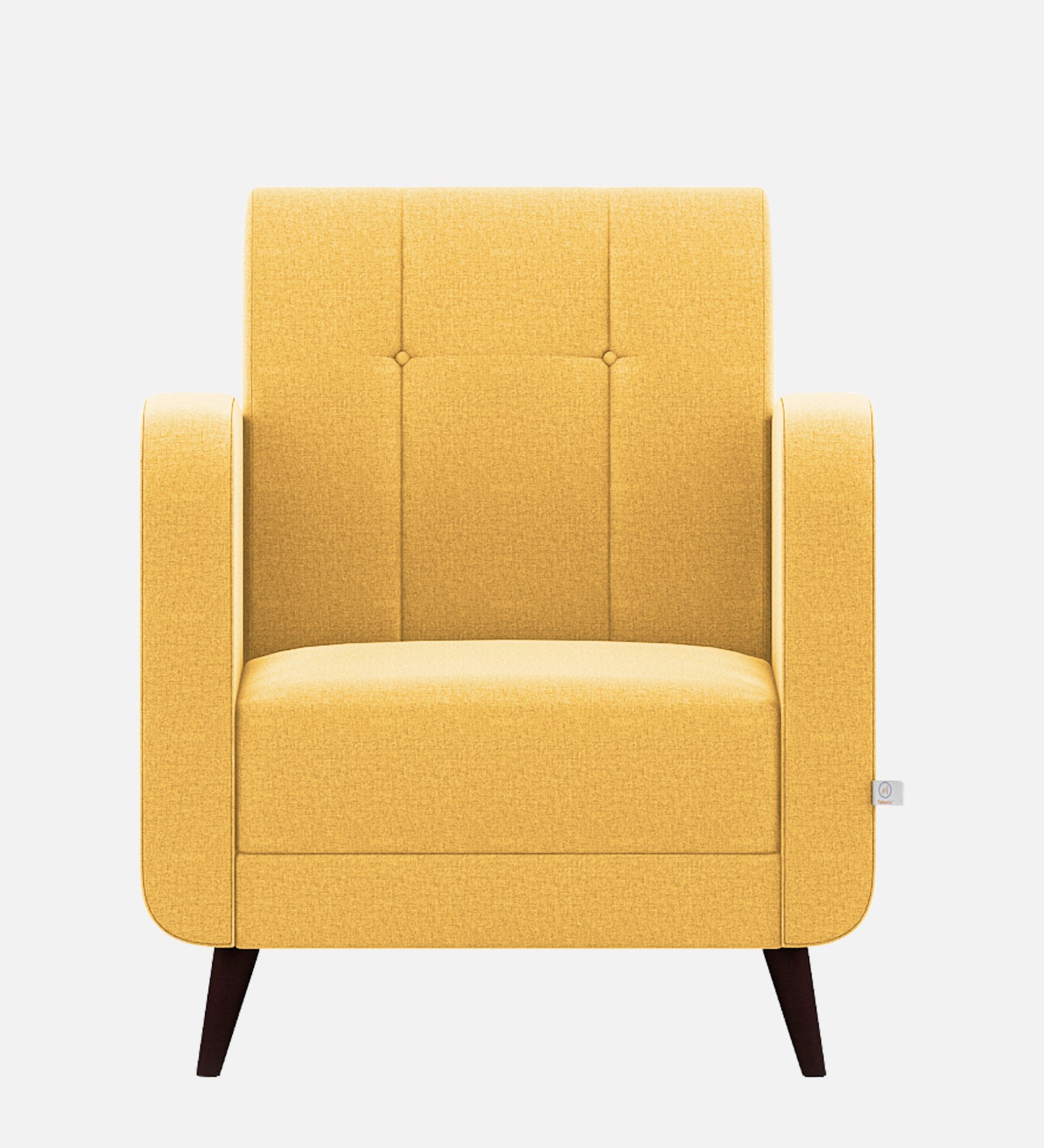 Wiki Velvet 1 Seater Sofa In Turmeric Yellow Colour - Febonic Living