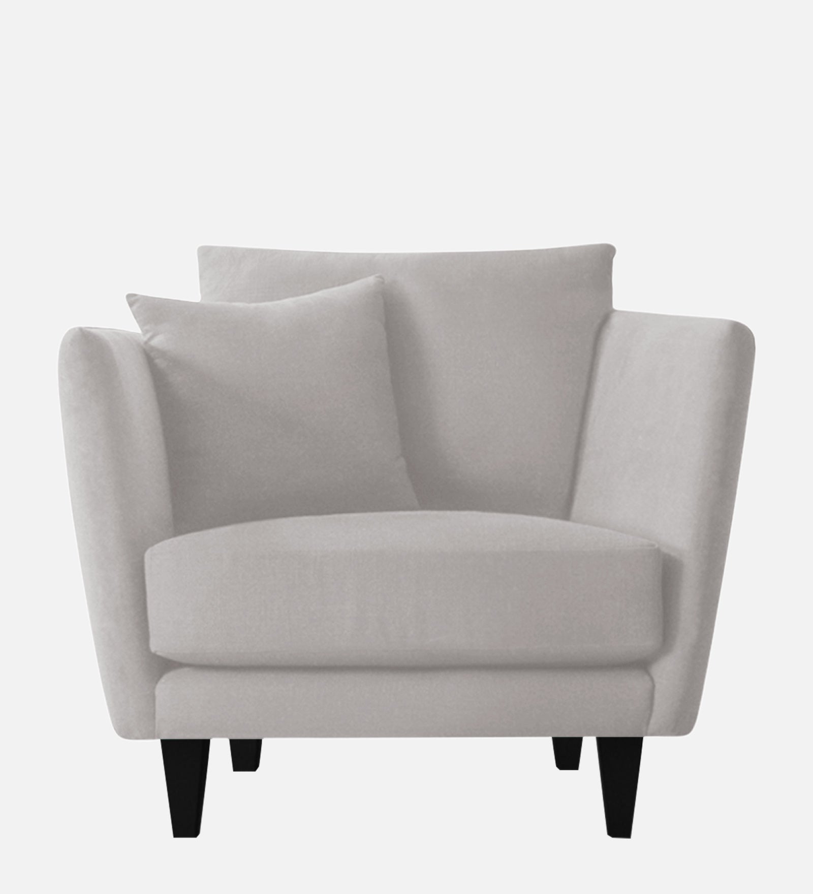 Norway Velvet 1 Seater Sofa In Concrete Grey Colour - Febonic Living