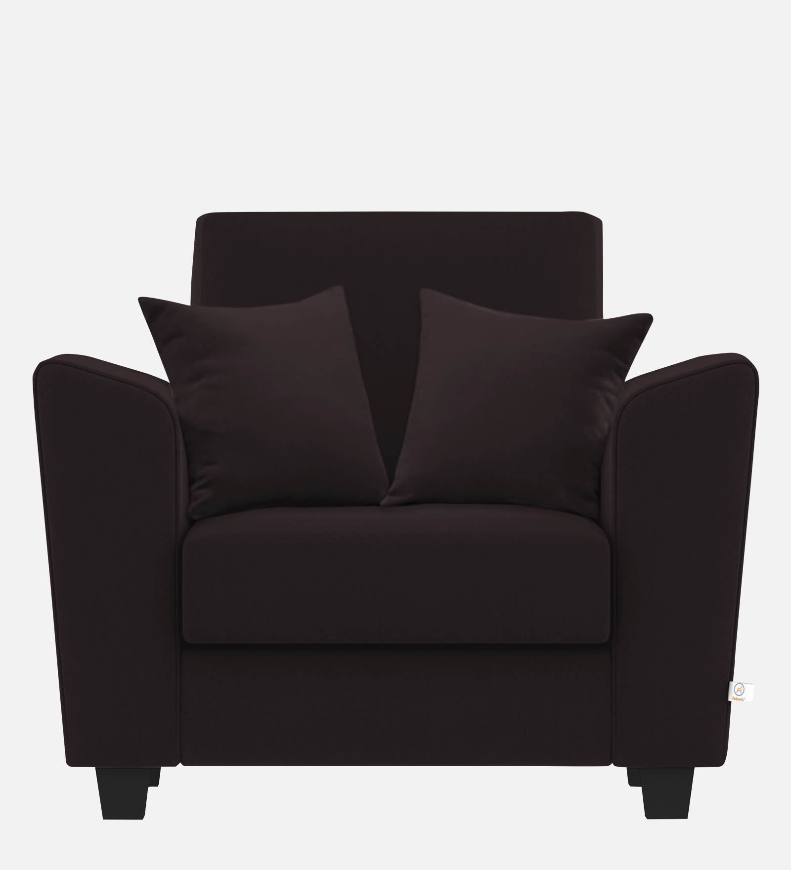 Daku Fabric 1 Seater Sofa In cara brown Colour - Febonic Living