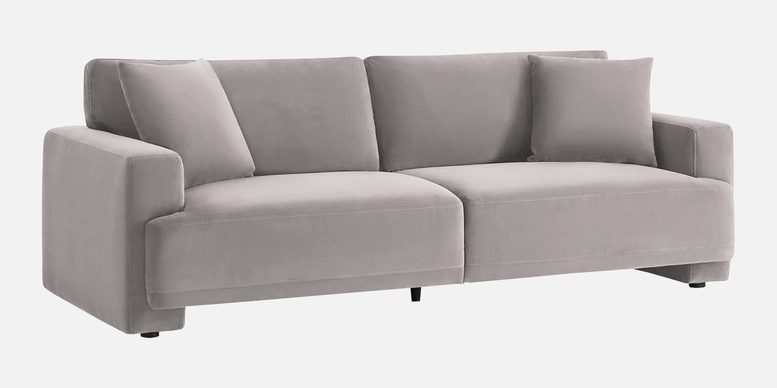 Kosta Velvet 3 Seater Sofa In Pearl Grey Colour - Febonic Living