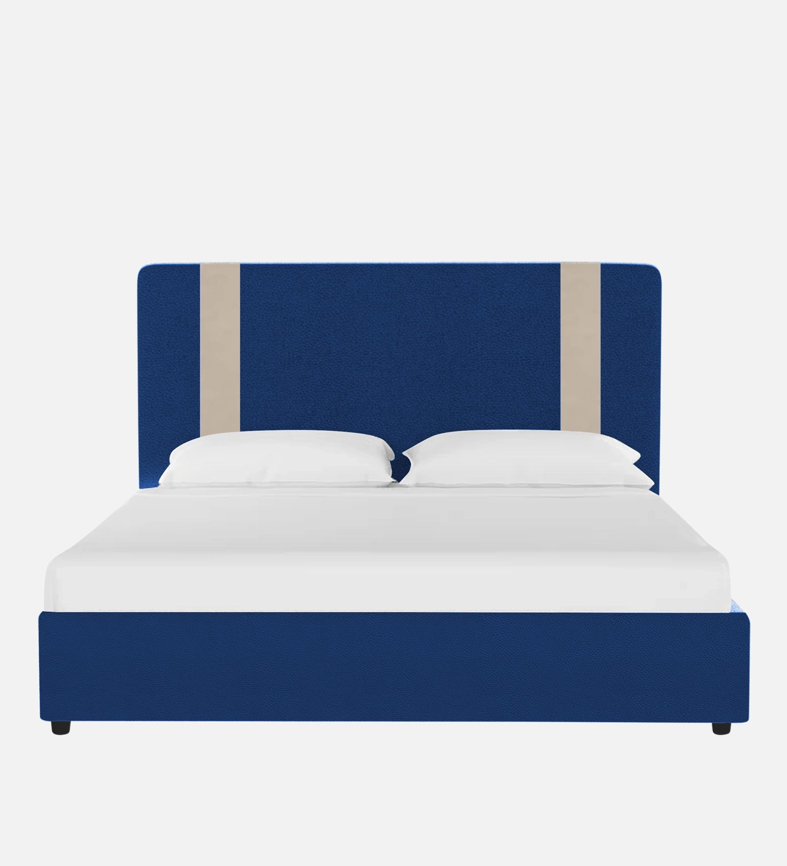 Alisha Leather King Size Bed in Blue Colour - Febonic Living