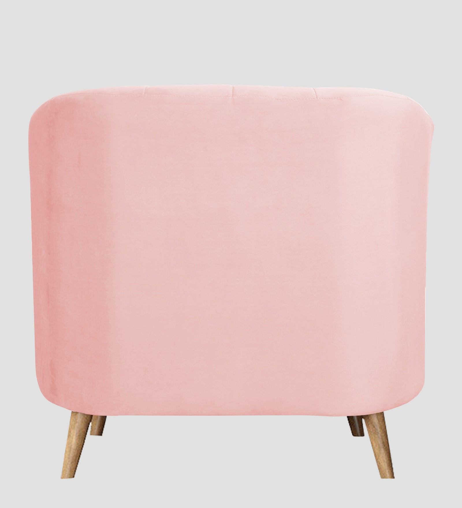 Kaylee Velvet 1 Seater Sofa In Millennial Pink Colour - Febonic Living