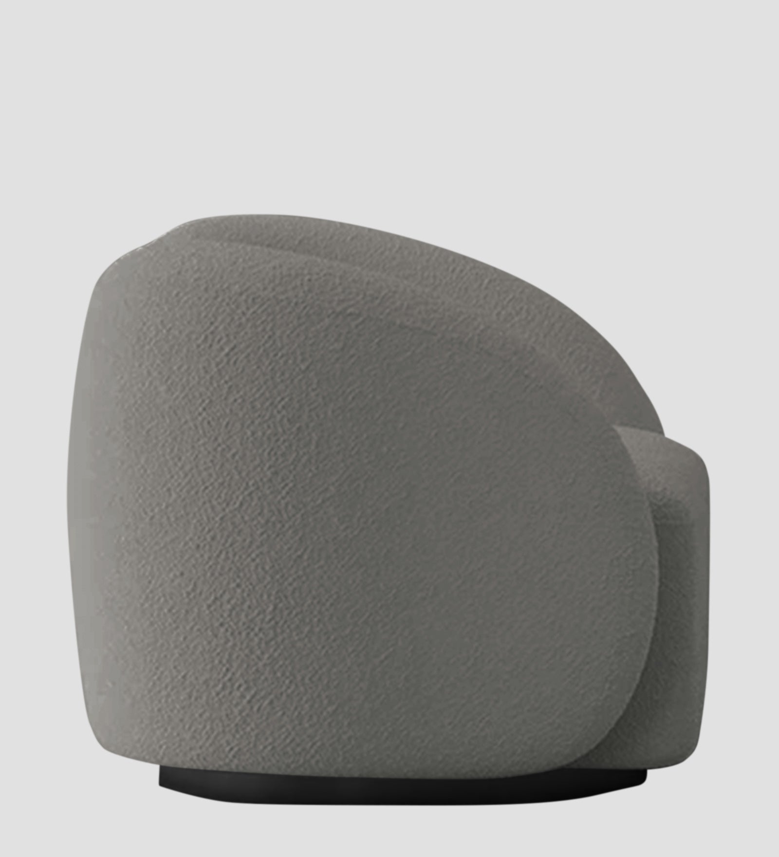 Miles Boucle Fabric Swivel Chair in Moon Grey Colour
