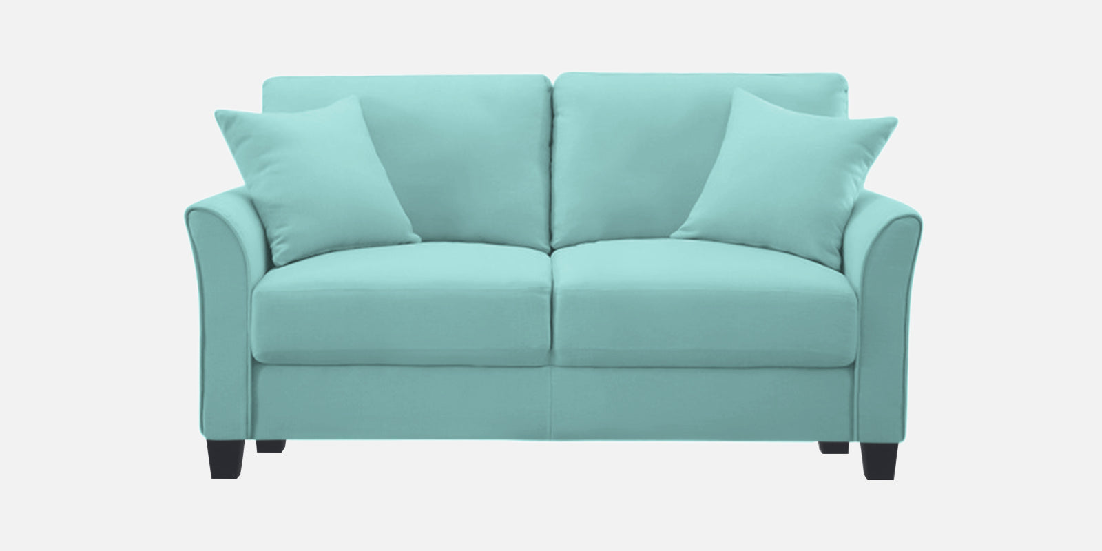 Daroo Velvet 2 Seater Sofa In Barmunda Aqua Colour - Febonic Living