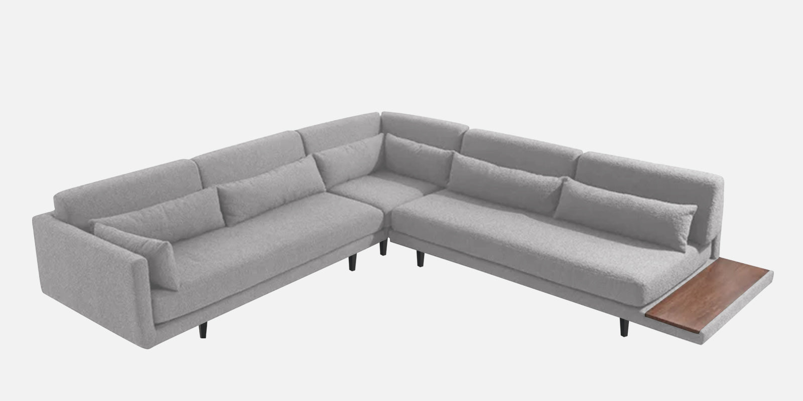 Malta Fabric 6 Seater LHS Corner Sofa In Lit Grey Colour - Febonic Living