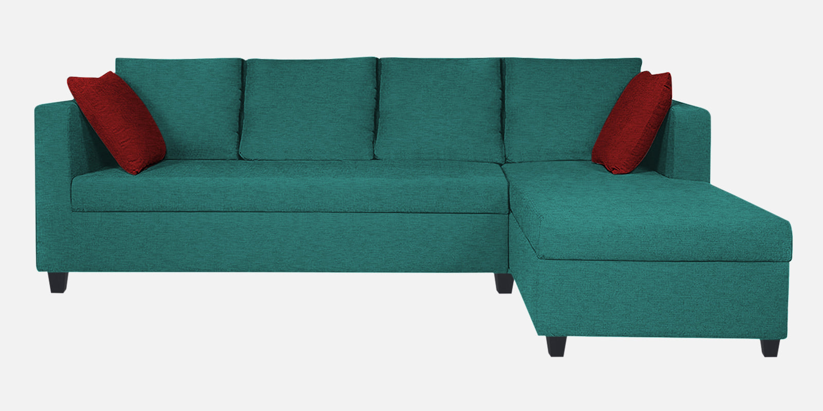 Nebula Fabric LHS Sectional Sofa (3+Lounger) In Sea Green Colour - Febonic Living