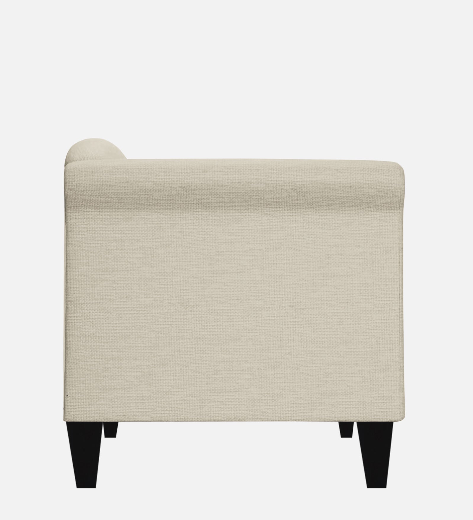 Kimber Fabric 1 Seater Sofa in Ivory Cream Colour
