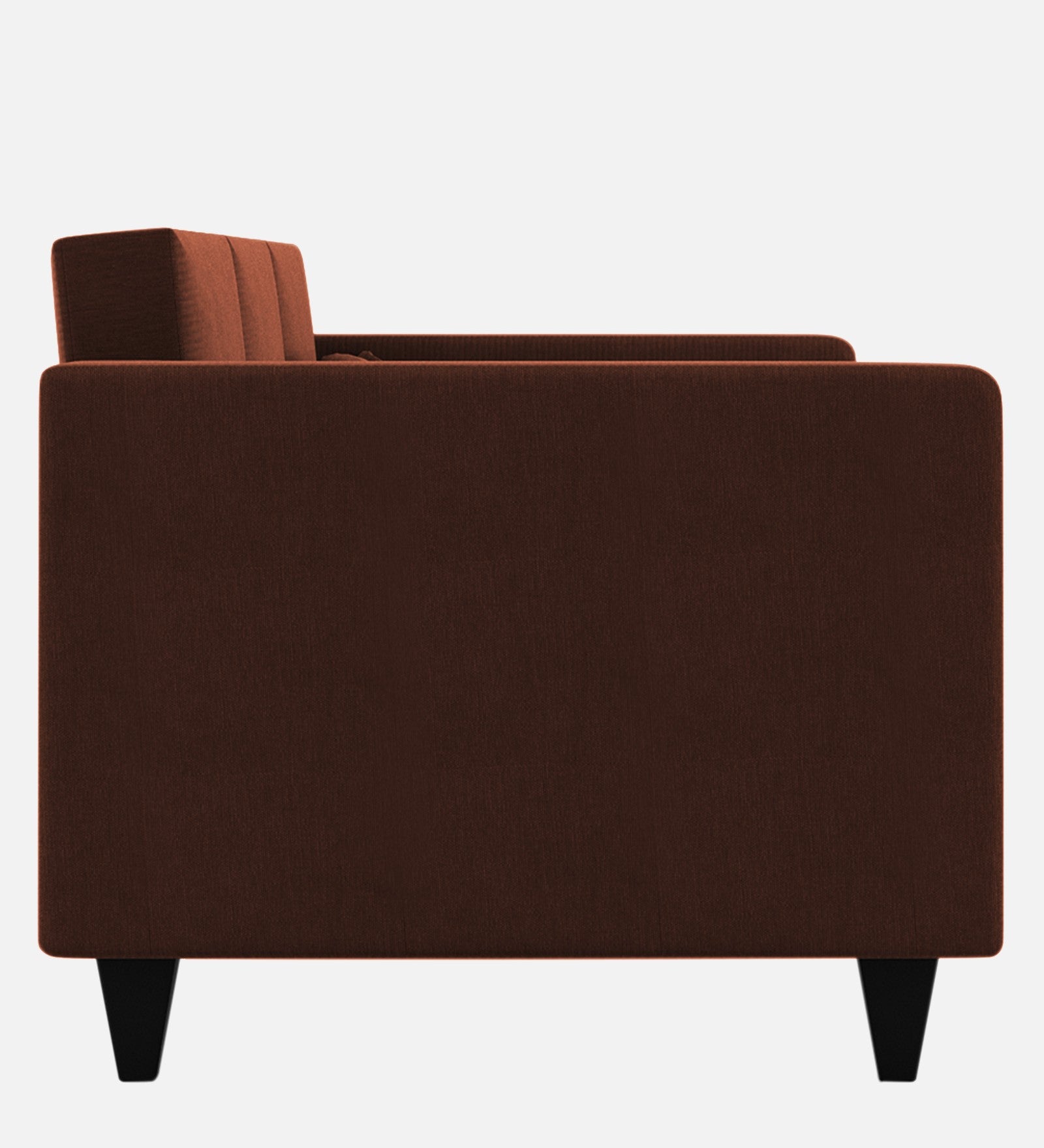Nipul Fabric 1 Seater Sofa in Coffee Brown Colour