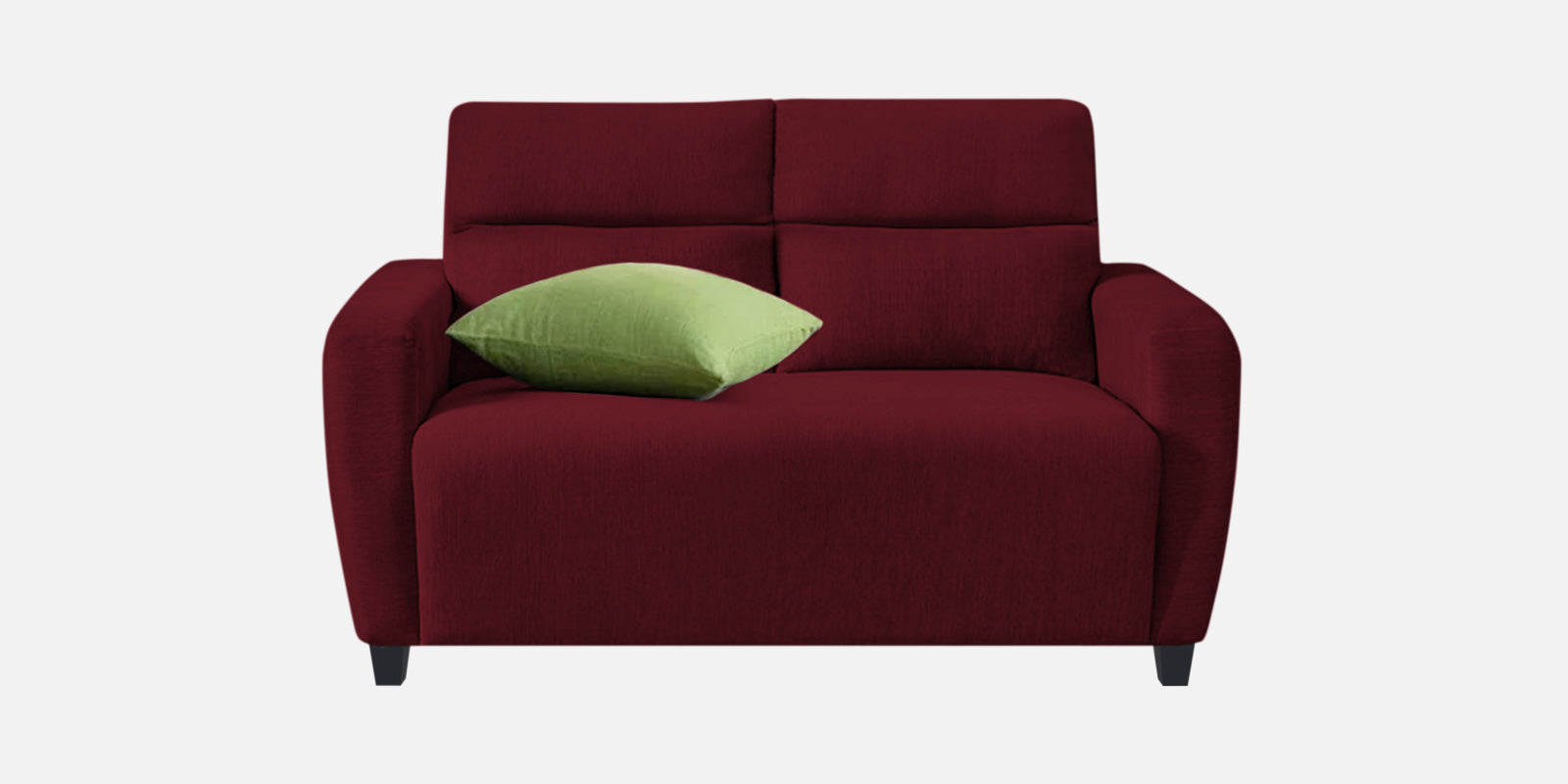 Bakadi Fabric 2 Seater Sofa In Blood Maroon Colour - Febonic Living