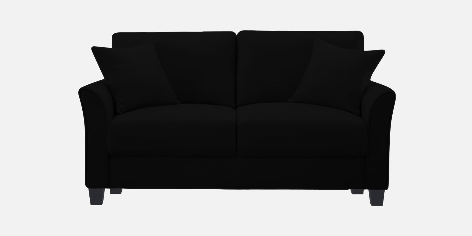 Daroo Velvet 2 Seater Sofa In Adam Black Colour - Febonic Living