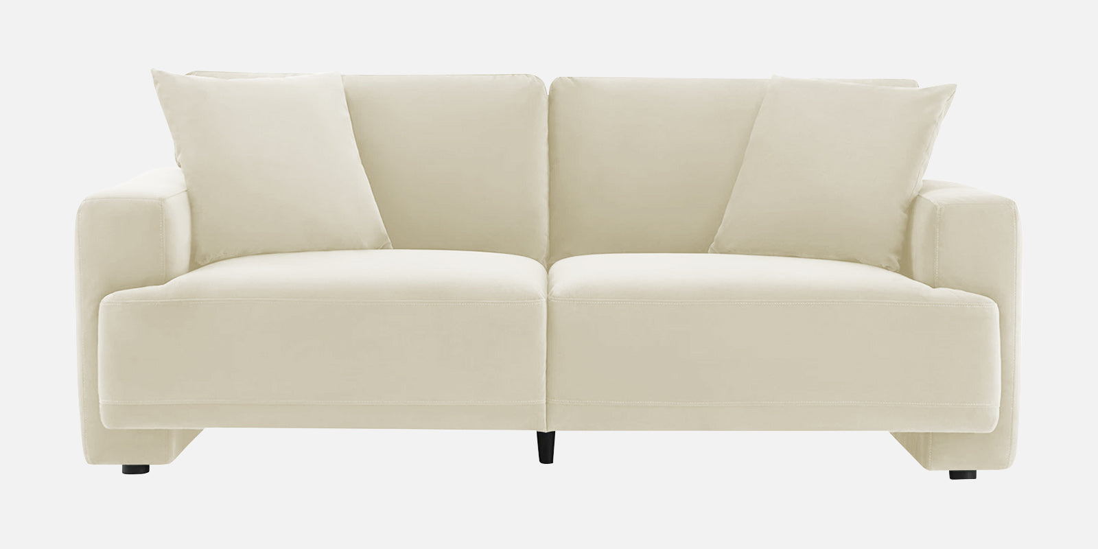 Kosta Velvet 2 Seater Sofa In Warm White Colour - Febonic Living