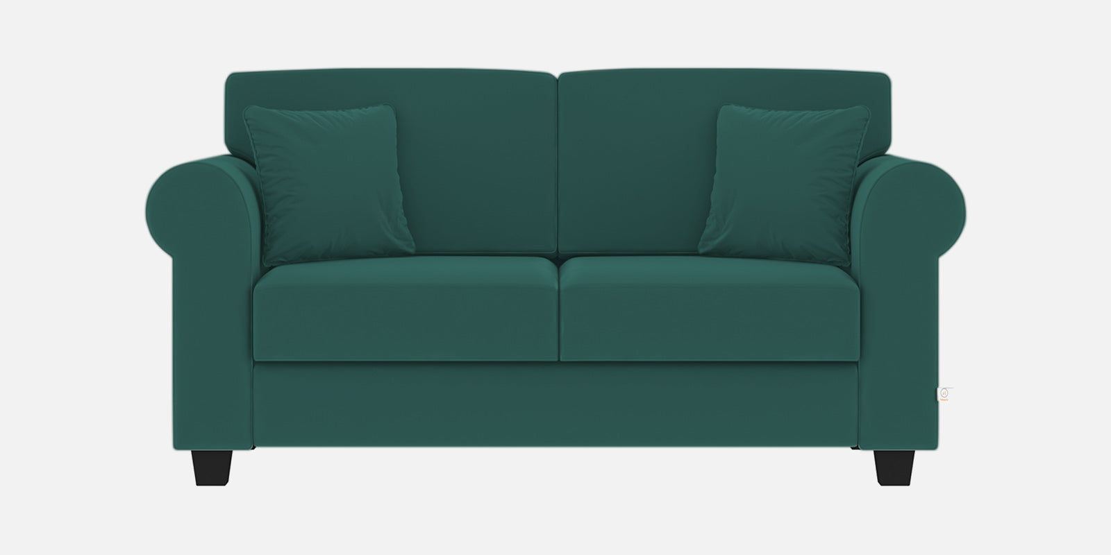 Numonk Velvet 2 Seater Sofa In Pine green Colour - Febonic Living