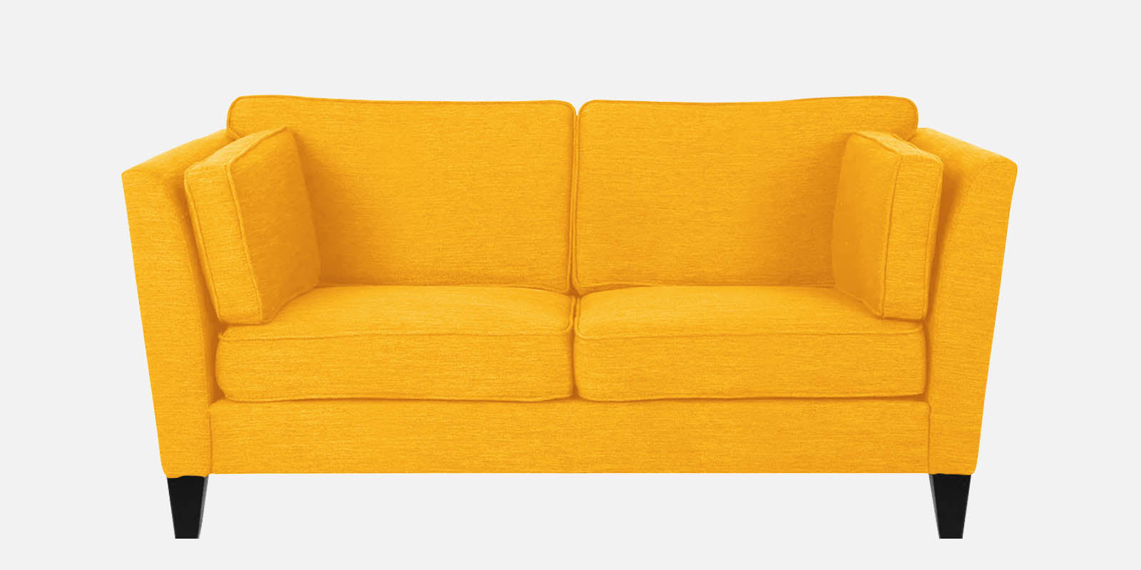 Nigar Fabric 2 Seater Sofa in Bold Yellow Colour