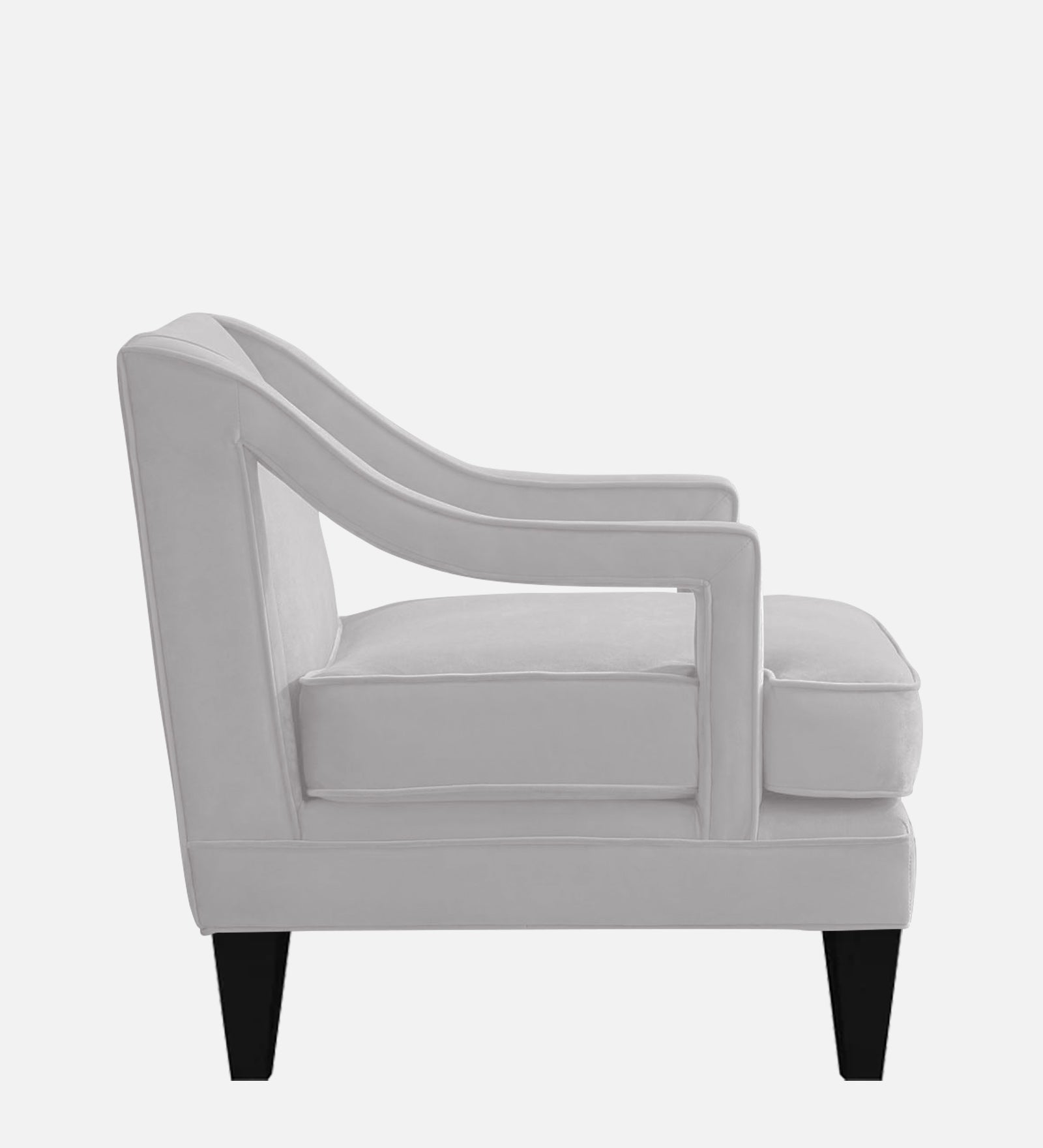 Daffy Velvet 1 Seater Sofa In Concrete Grey Colour - Febonic Living