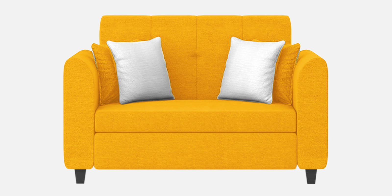 Denmark Fabric 2 Seater Sofa In Bold Yellow Colour - Febonic Living