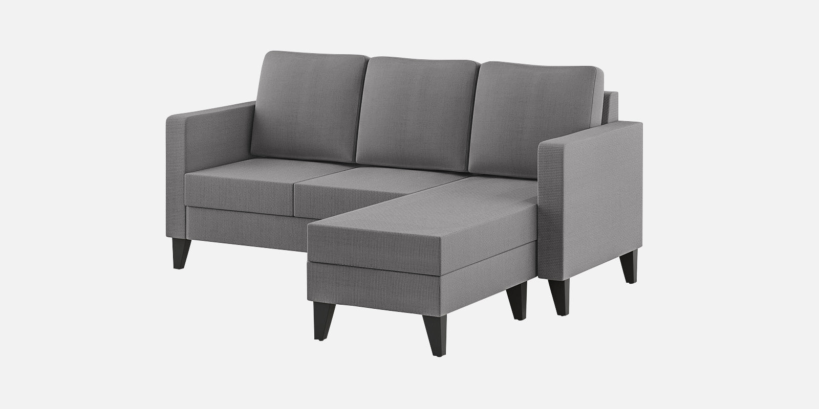 Nori Fabric LHS Sectional Sofa (2+Lounger) In Sudo Grey Colour - Febonic Living