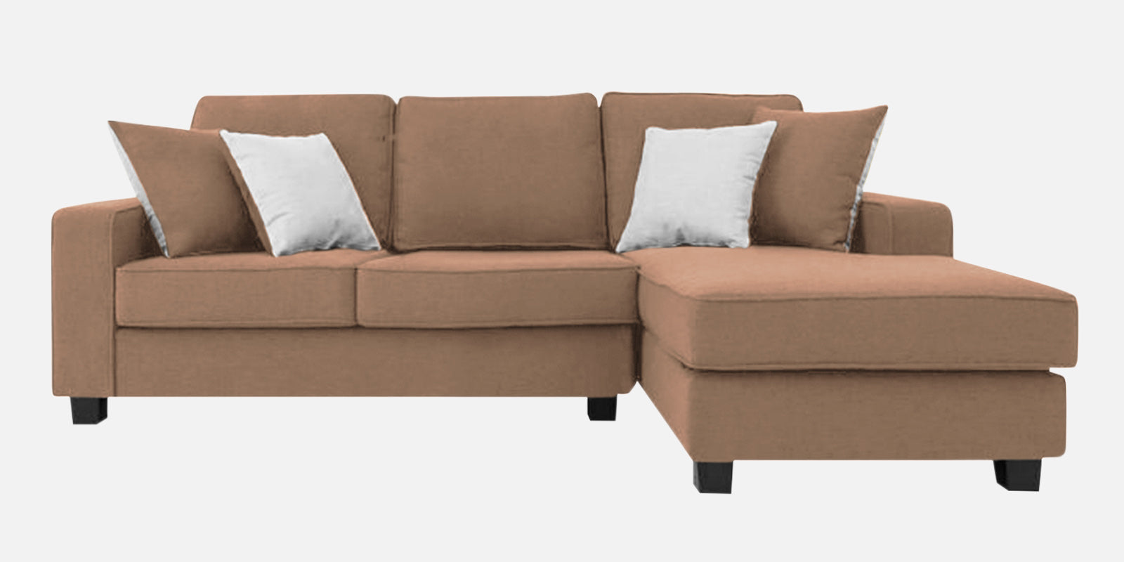 Ladybug Fabric LHS Sectional Sofa (2+Lounger) In Cosmic Beige Colour - Febonic Living
