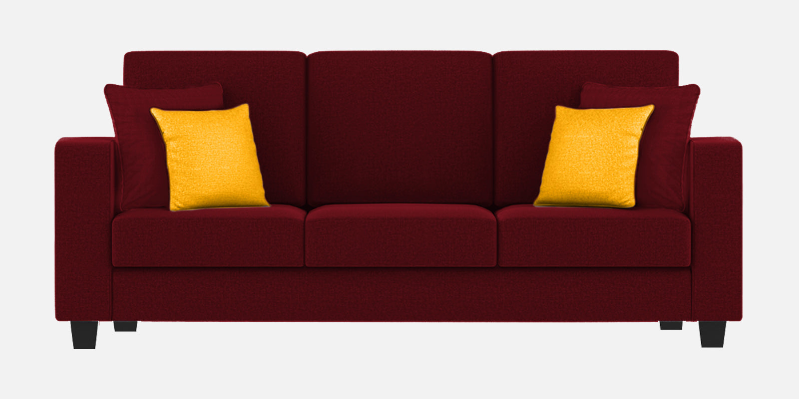 Nabi Fabric 3 Seater Sofa In Ruby Red Colour - Febonic Living