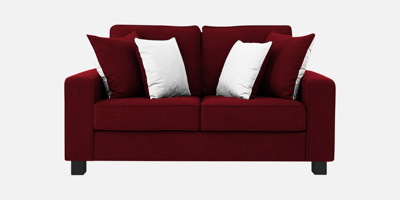 Ladybug Fabric 2 Seater Sofa In Ruby Red Colour - Febonic Living