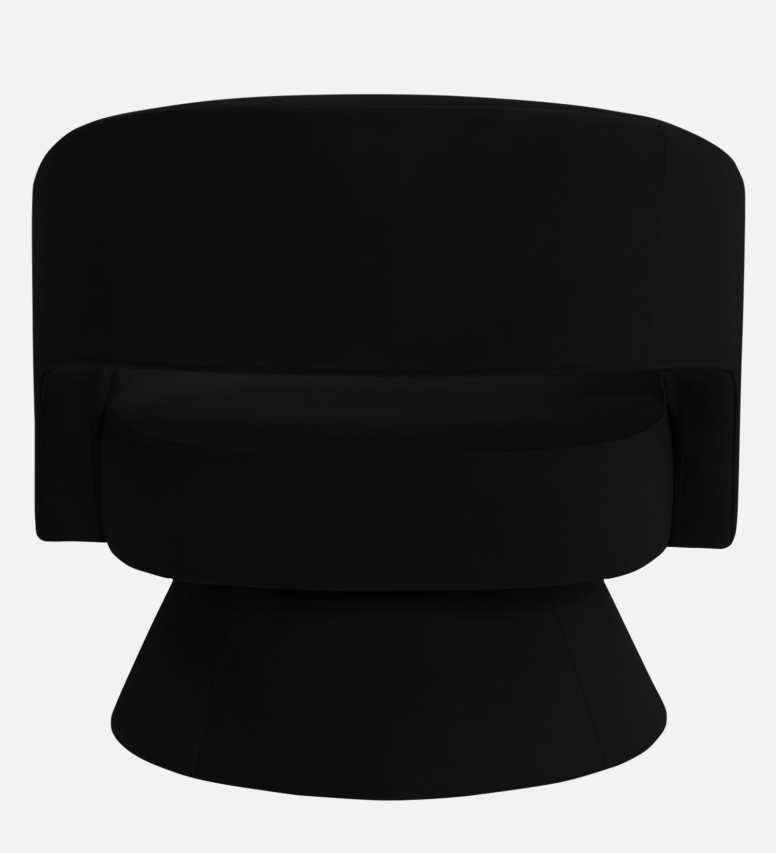 Pendra Velvet Swivel Chair in Adam Black Colour