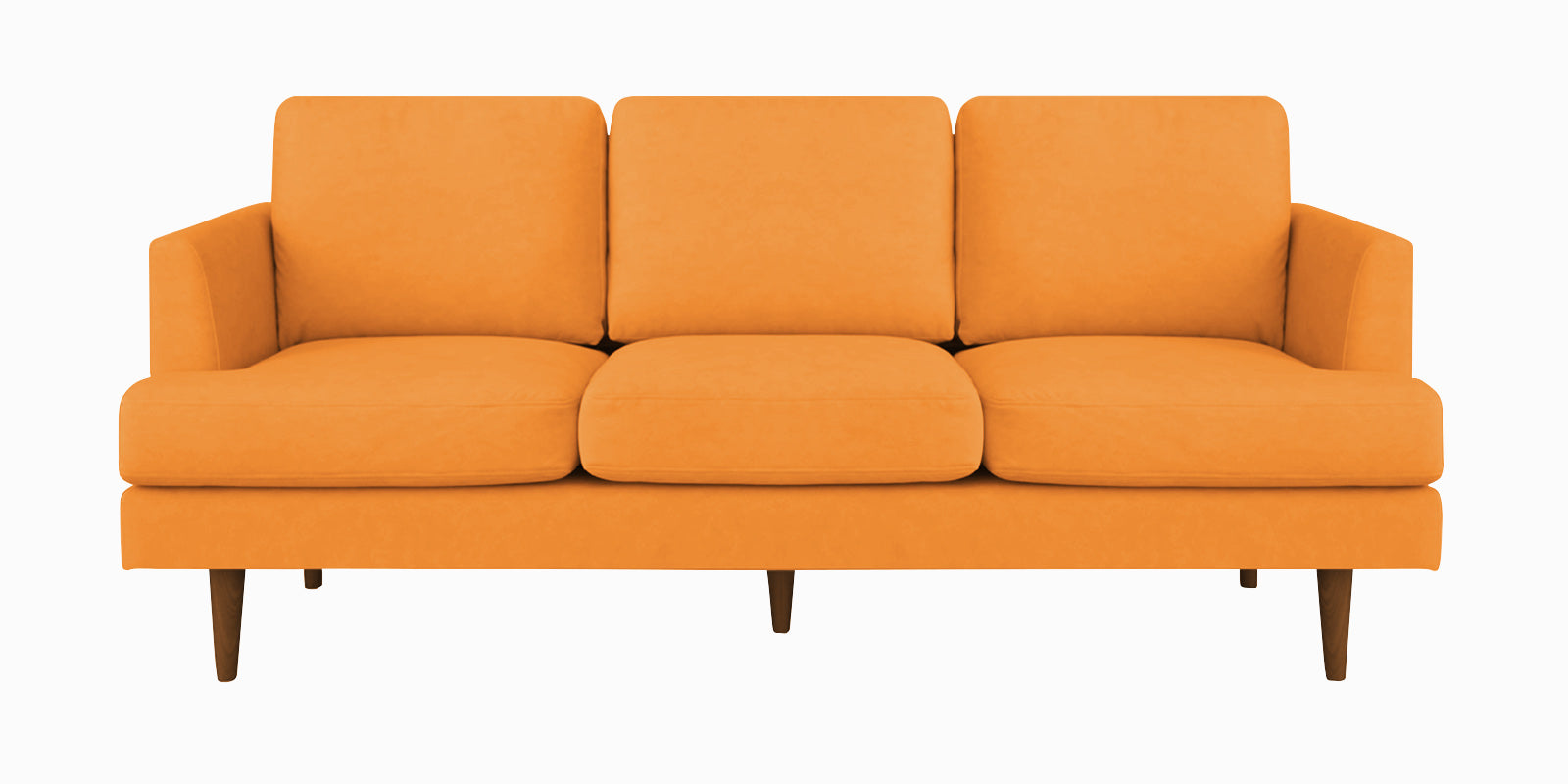 Motra Velvet 3 Seater Sofa In Tangerine orange Colour - Febonic Living