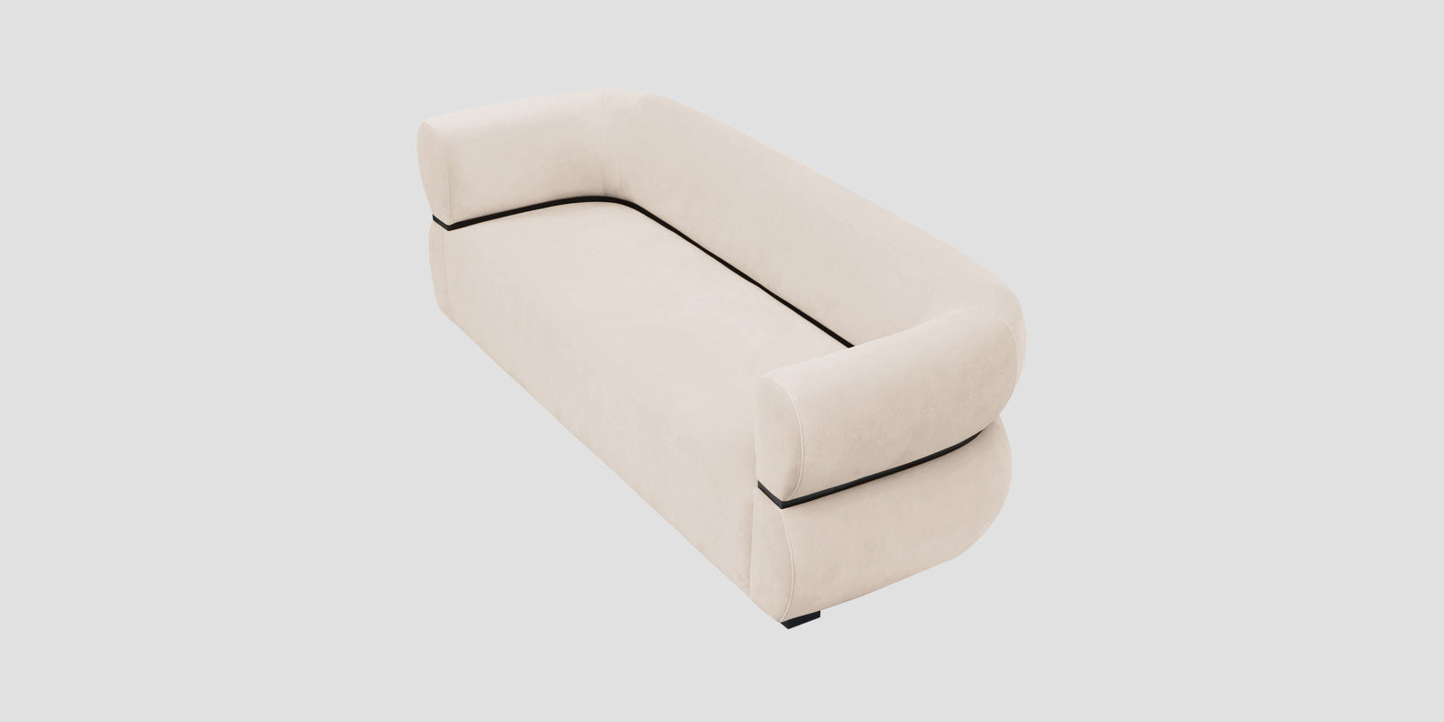 Kula Velvet 3 Seater Sofa In Camel Beige Colour - Febonic Living