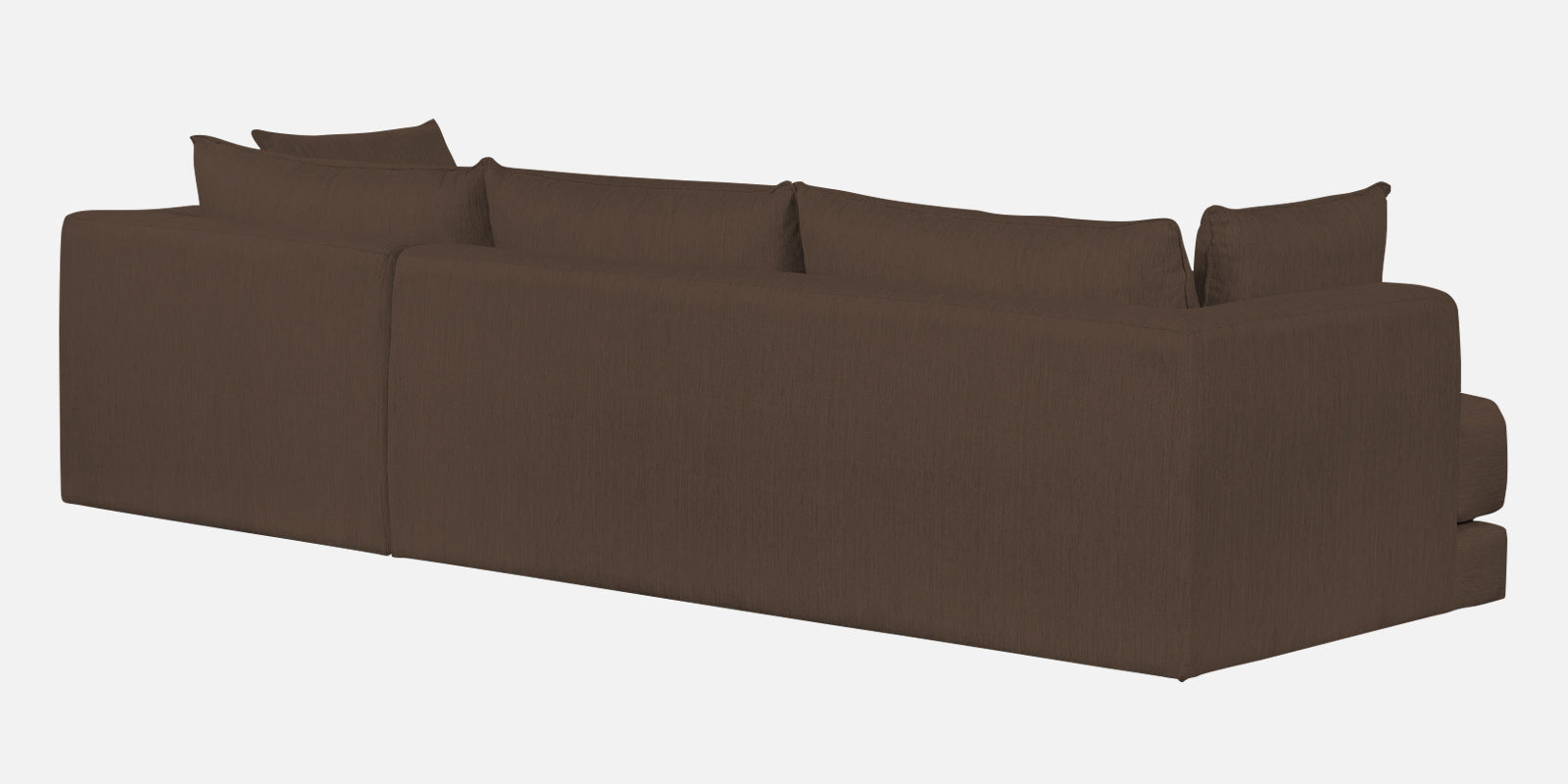 Ziggy Fabric RHS Sectional Sofa (3+Lounger) In Rosy Brown Colour - Febonic Living