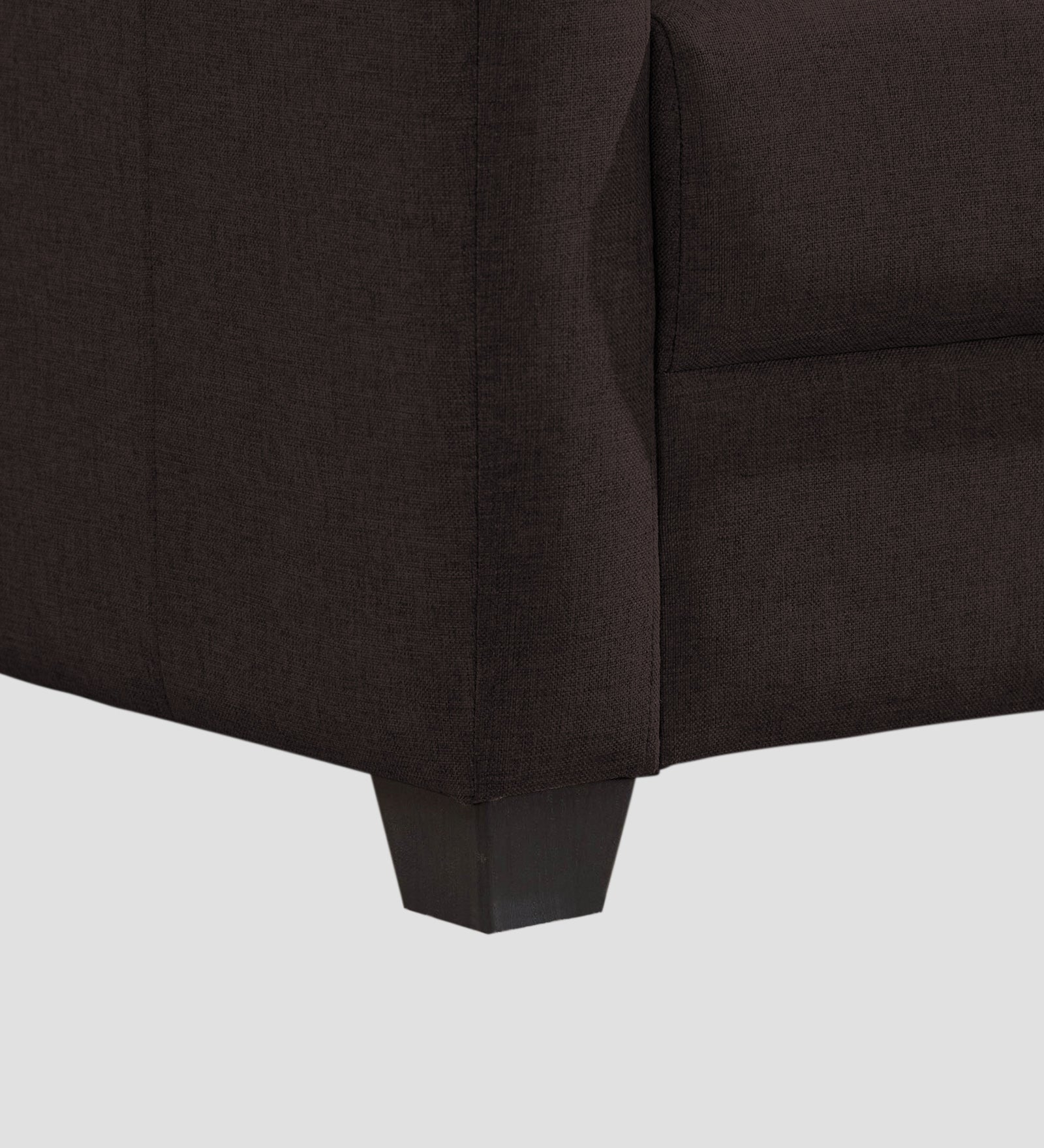 Devo Fabric 1 Seater Sofa In Dark Brown Colour - Febonic Living