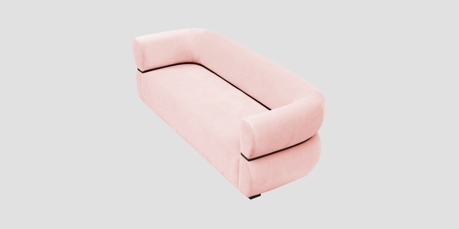 Kula Velvet 3 Seater Sofa In Millennial Pink Colour - Febonic Living