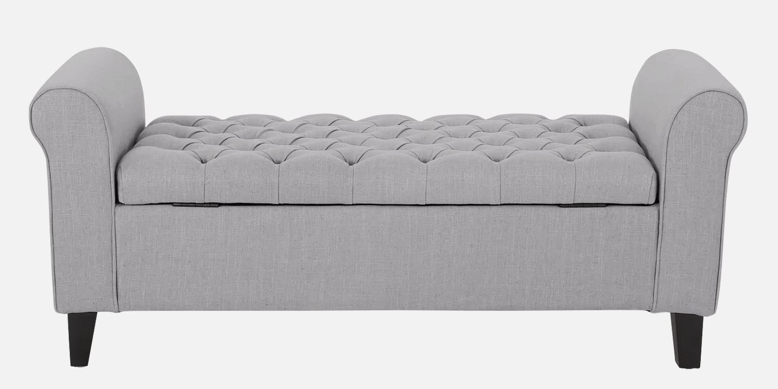 Nowia Fabric 2 Seater Recamier In Lit Grey Colour With Storage - Febonic Living