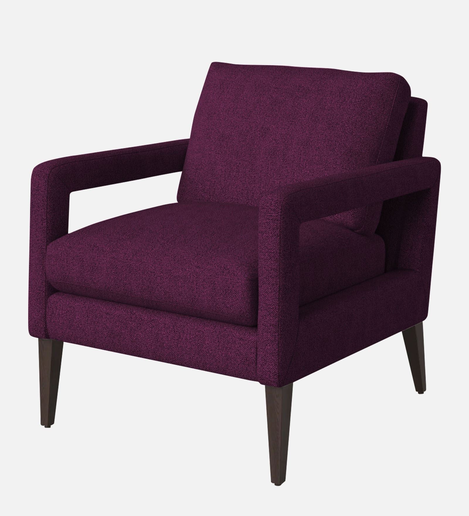 Olsen Fabric Arm Chair In Greek Purple Colour - Febonic Living