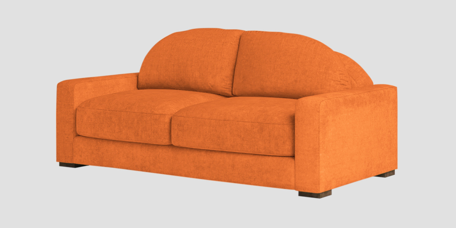Dara Fabric 2 Seater Sofa In Vivid Orange Colour - Febonic Living