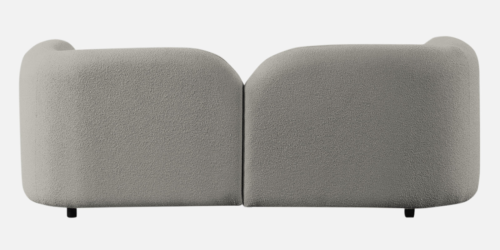Corny Boucle Fabric 2 Seater Sofa In Fog Grey Colour - Febonic Living