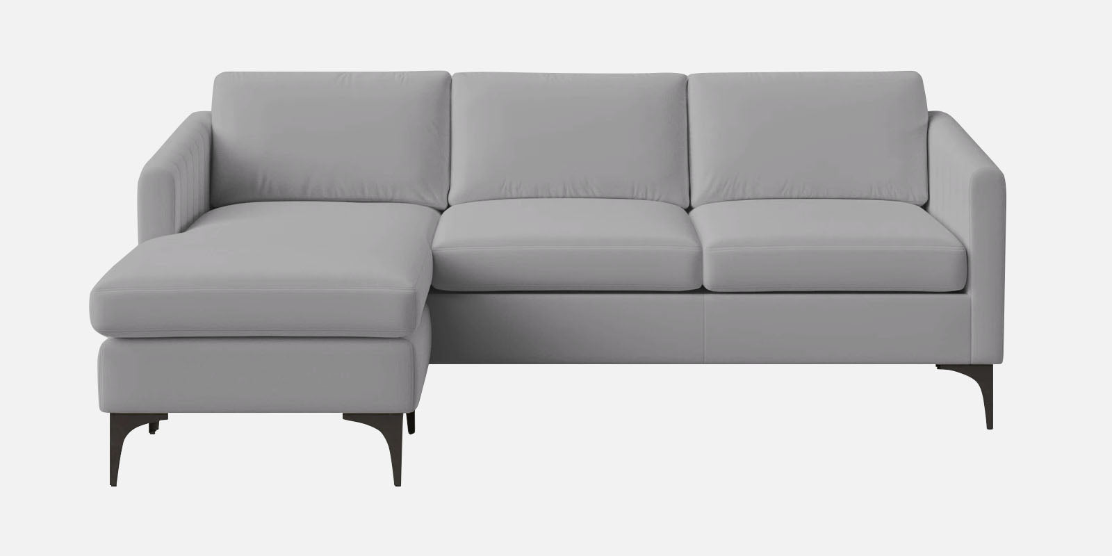 Haru Fabric RHS Sectional Sofa (2+Lounger) In Concrete Grey Colour - Febonic Living