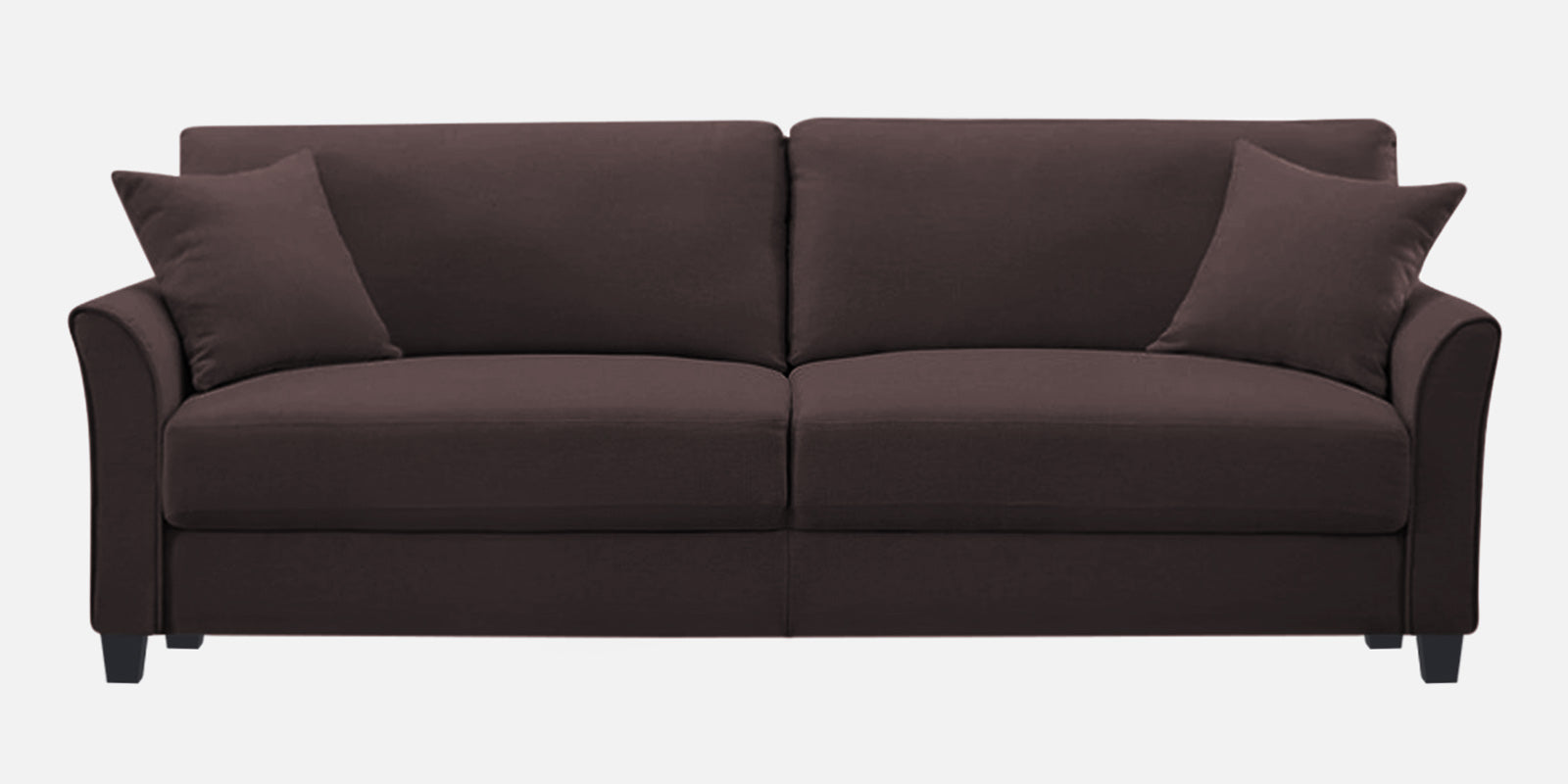 Daroo Velvet 3 Seater Sofa In Mocha Brown Colour - Febonic Living