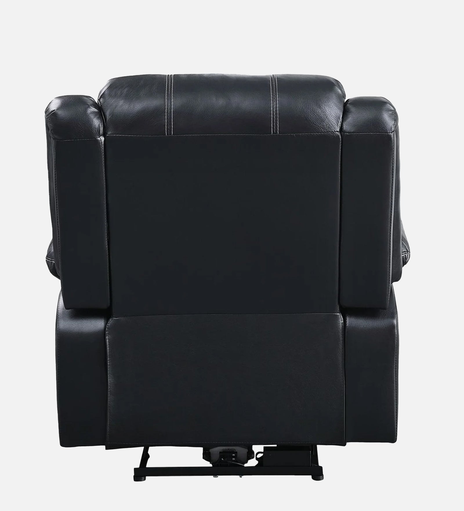 Santo Leatherette 1 Seater Motorized Recliner In Dark Black Leather Finish - Febonic Living
