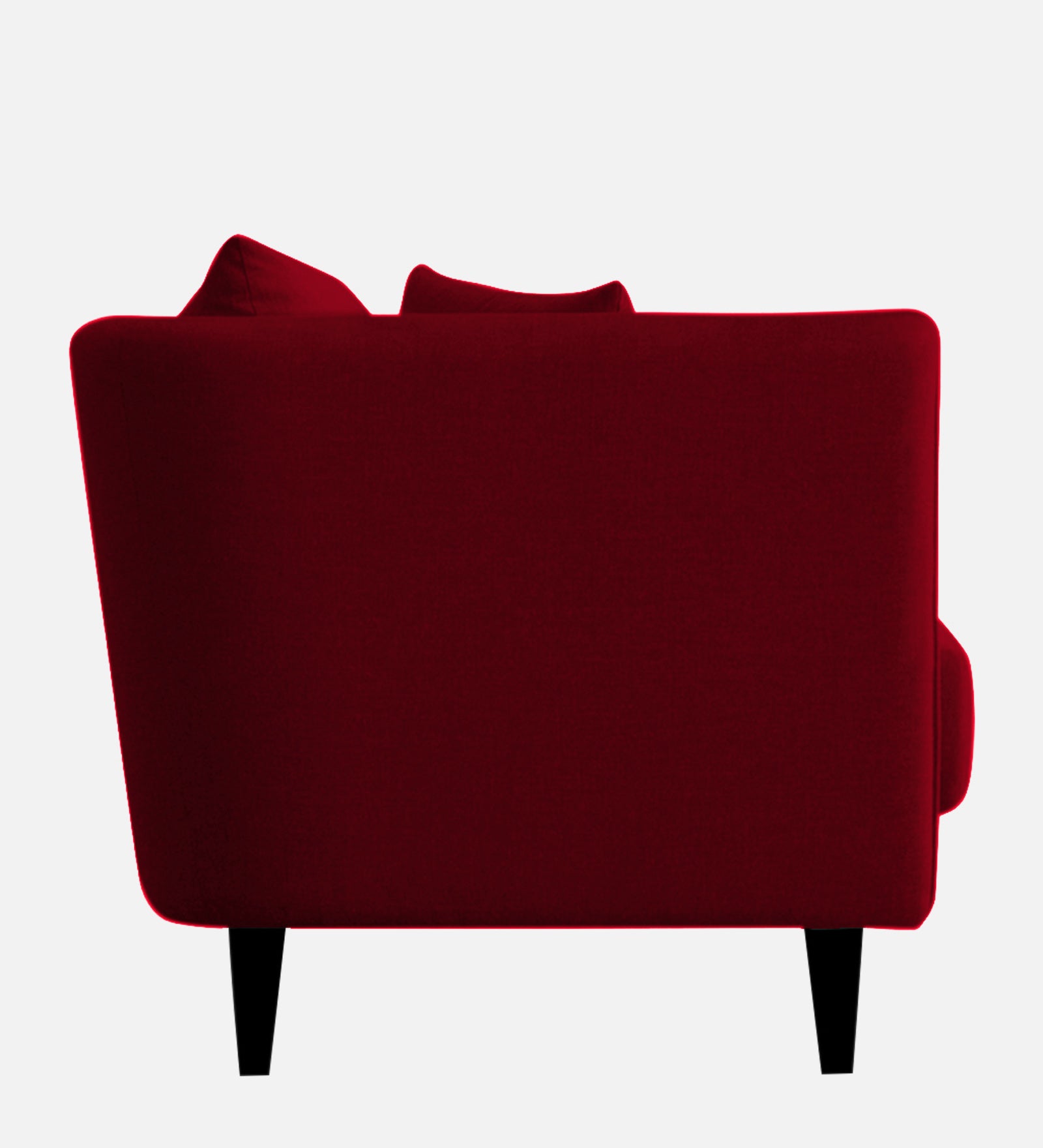 Norway Velvet 1 Seater Sofa In Cherry Red Colour - Febonic Living
